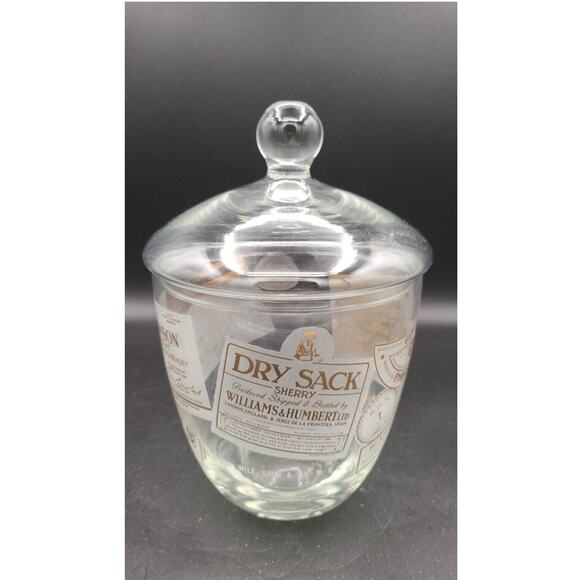 MCM Glass Ice Bucket Pail Liquor Scotch Whiskey Julius Wile NYC Vtg Barware MINT - Picture 5 of 6